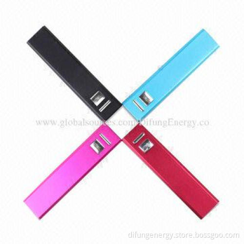 Slim Power Banks, Lightweight 2,600mAh USB Universal with Aluminum Housing